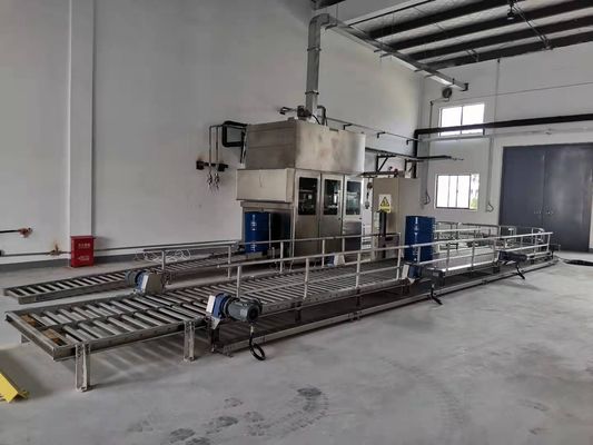 200L 1-nozzle Drum Fully Automatic Lubricant Oil Chemical Liquid Filling Capping Palletizing Machine Filler